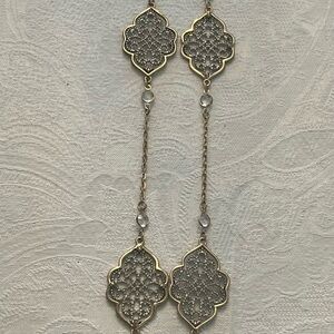 Filigree NecklaceTeardrop Design Silver and Gold